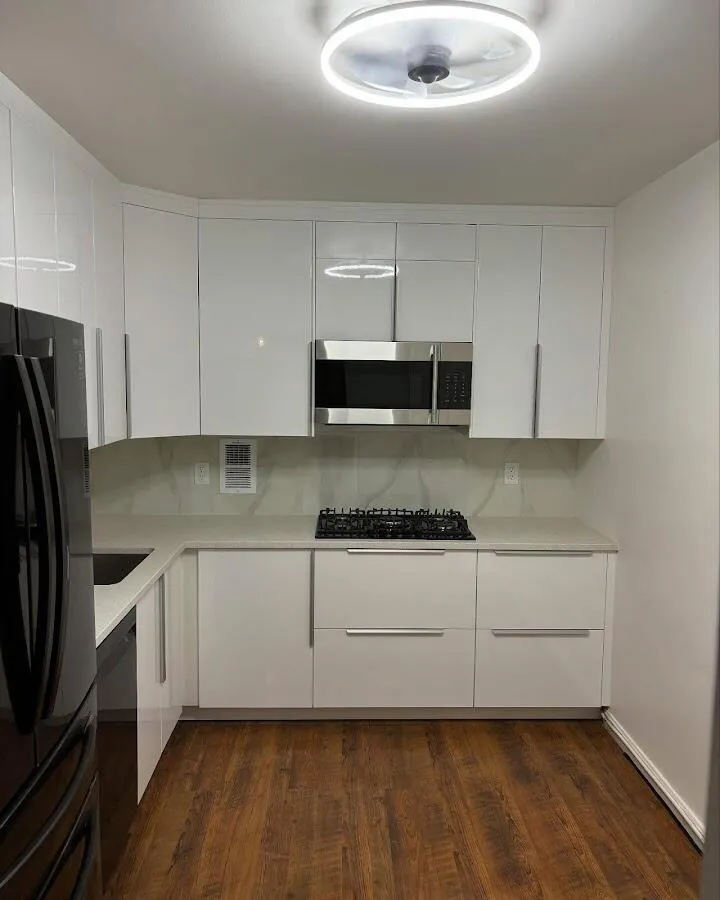 Renovated kitchen with quartz countertops in Plaistow